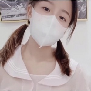 虎牙女神米米甜美双马尾JK最新合集1V1G，校园风情